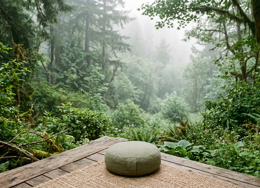 Pokojné miesto na meditáciu v prírode